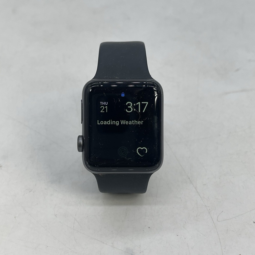 Apple Watch Series 3 38mm Black Aluminum Case Black Band Parts Repair